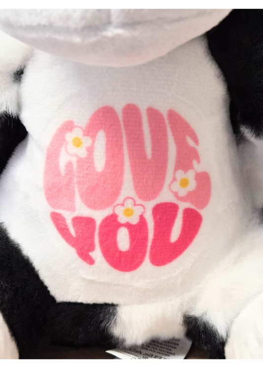 “Love You” Plush Cow