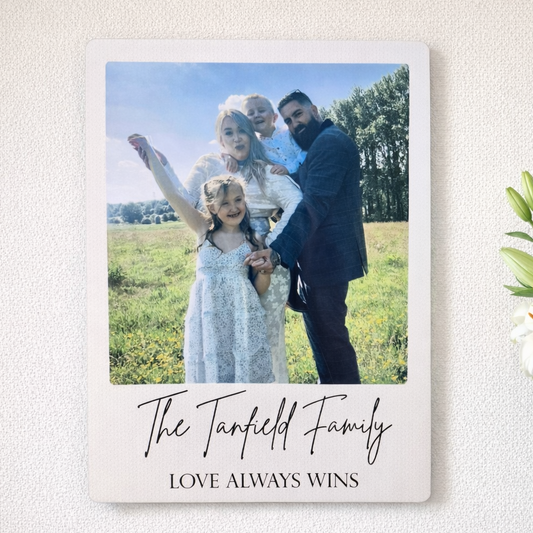 A5 Personalised Aluminium Photo Plaque